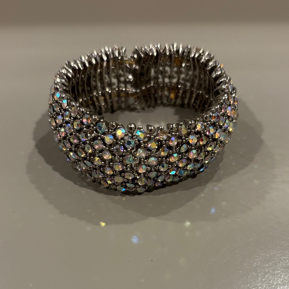 Elegant Silver Crystal Bracelet